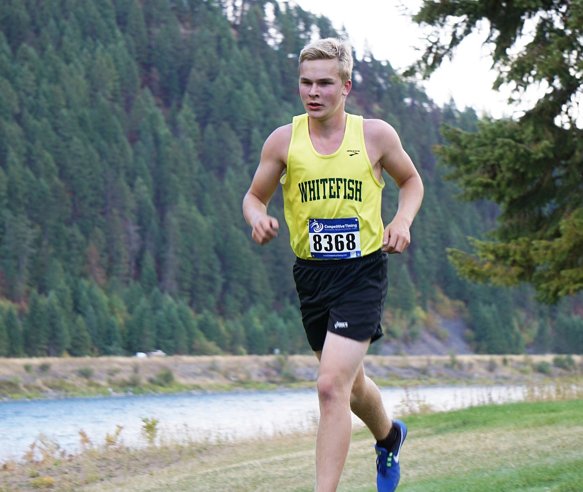 Bulldog Jeiven Pemberton finished the Thompson Falls Invite cross country race Thursday with a time of 20:39.63. (Matt Weller photo)