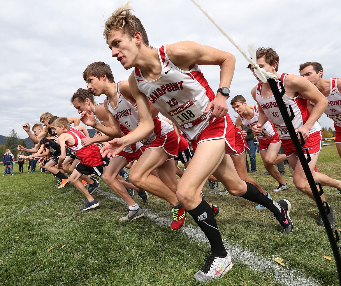 (Photo by ERIC PLUMMER)
The Sandpoint boys claimed the team title in the boys race, which was won by Immaculate Conception Academy senior Christian Kuplack.