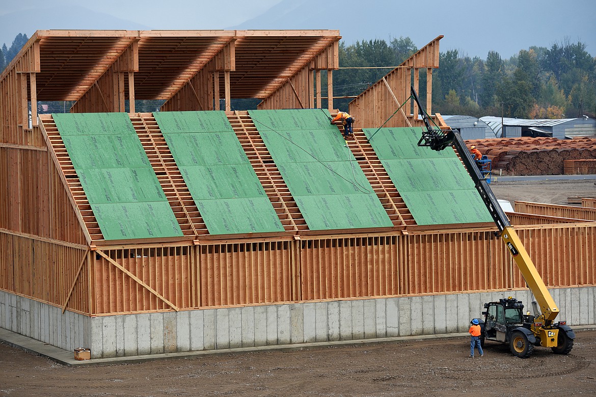 Work continues at the Glacier Rail Park site in Kalispell on Tuesday, Oct. 2. (Casey Kreider/Daily Inter Lake)