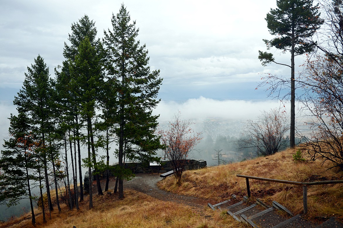 Low clouds move across Kalispell from an overlook at Lone Pine State Park on Tuesday, Oct. 2. (Casey Kreider/Daily Inter Lake)