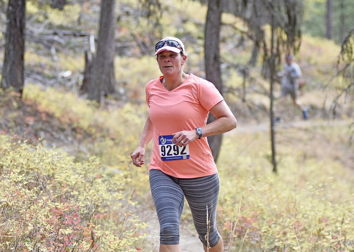 Hilary Lindh finished third in the women&#146;s 10K during the Whitefish Trail Legacy Run Sunday morning. (Heidi Desch/Whitefish Pilot)