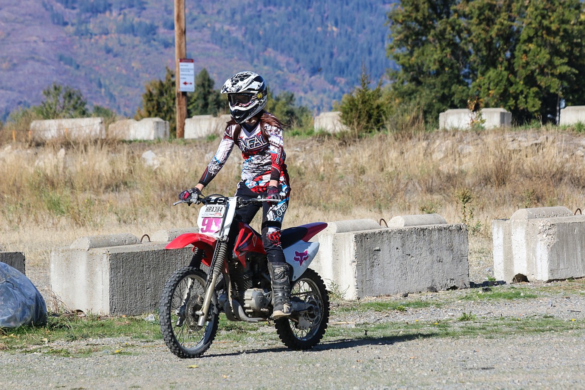 Photo by MANDI BATEMANStudents practiced riding in a sitting and standing position.