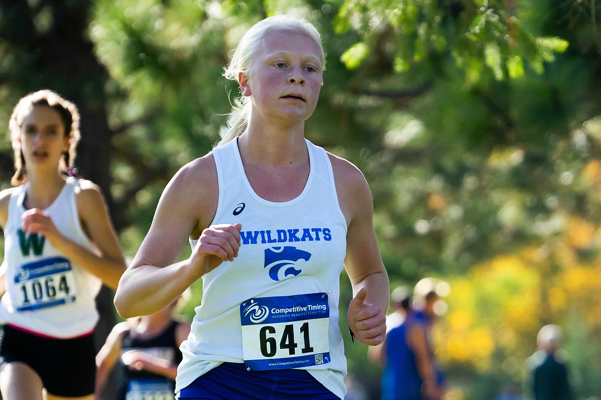 Lara Erickson was the top finisher for the Wildkats in Whitefish Thursday, coming in fifth. (Daniel McKay photo)