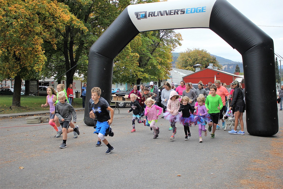 Approximately 40 runners participated this year&#146;s Run for the Pool 5K race on Sept. 29, down from nearly 100 last year. Funds raised will go toward building a new pool in Superior. (Kathleen Woodford/Mineral Independent)