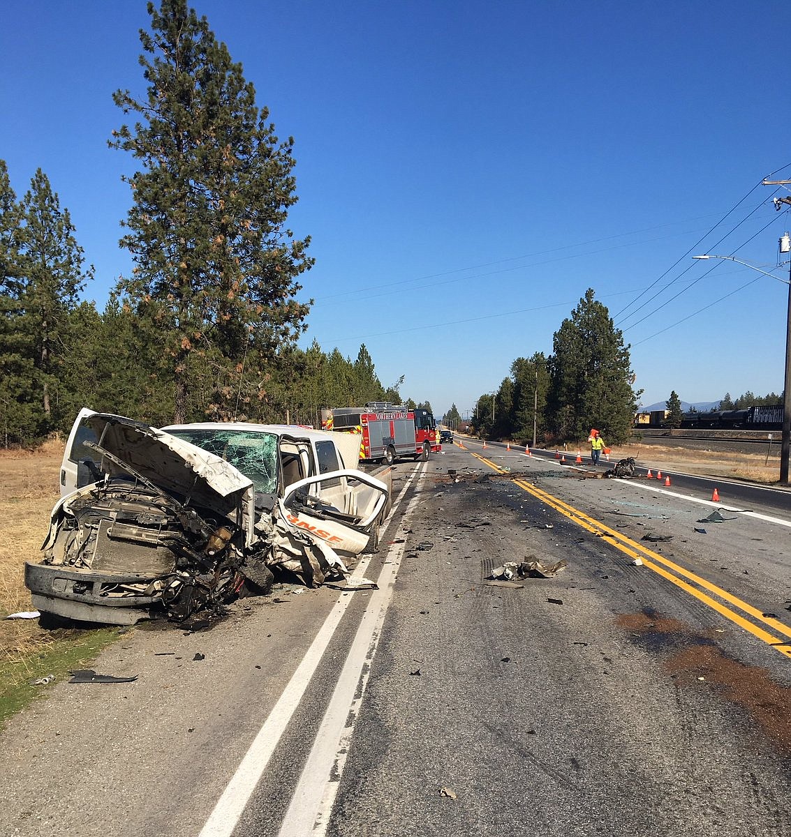 Photo courtesy of IDAHO STATE POLICE
Brady Robert McPhail, 20, of Osburn, died in this crash Tuesday afternoon on Highway 53 near Chase Road, west of Rathdrum.