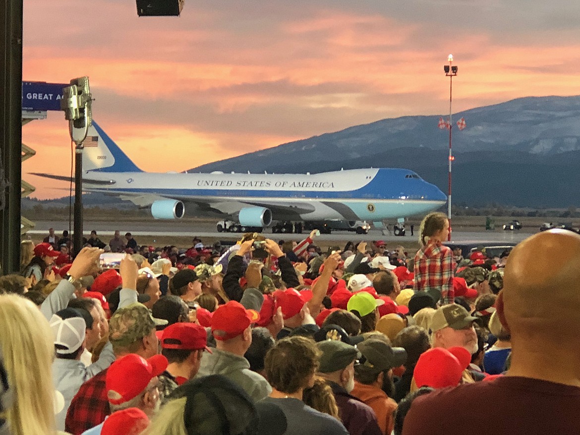 President Donald Trump on the campaign trail in Missoula on Oct. 18. (Erin Jusseaume photo)