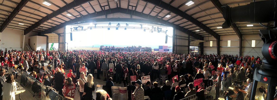 President Donald Trump on the campaign trail in Missoula on Oct. 18. (Erin Jusseaume photo)