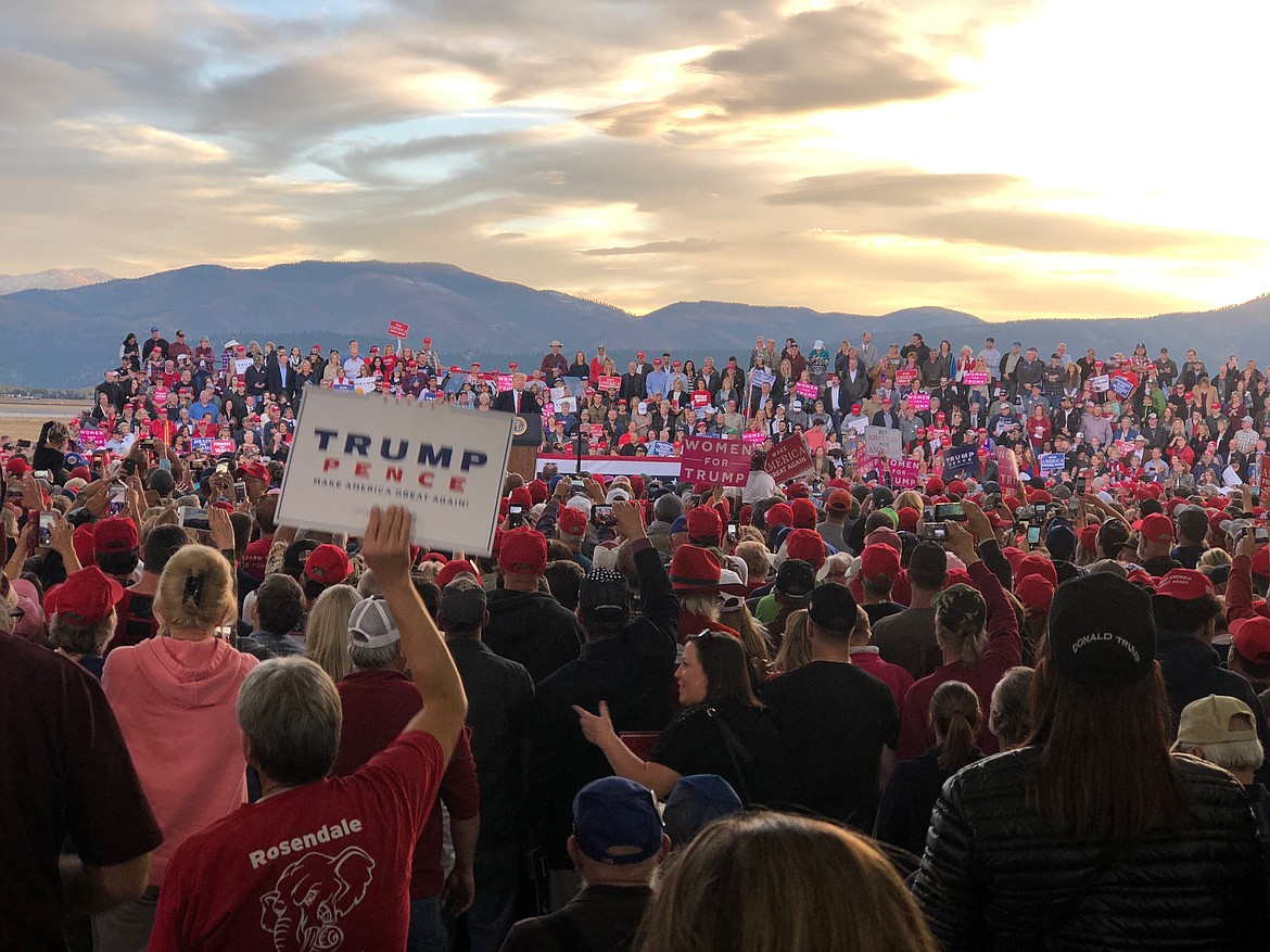 President Donald Trump on the campaign trail in Missoula on Oct. 18. (Erin Jusseaume photo)