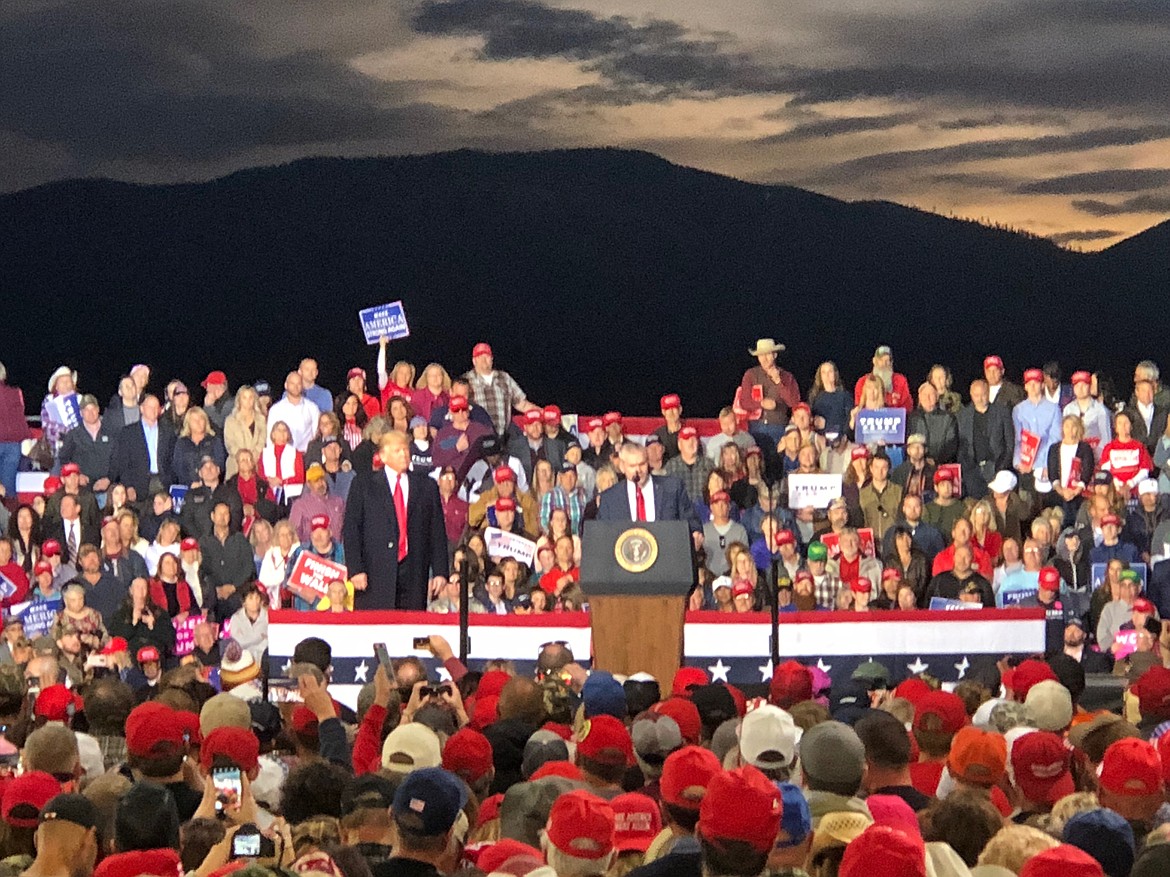 President Donald Trump on the campaign trail in Missoula on Oct. 18. (Erin Jusseaume photo)