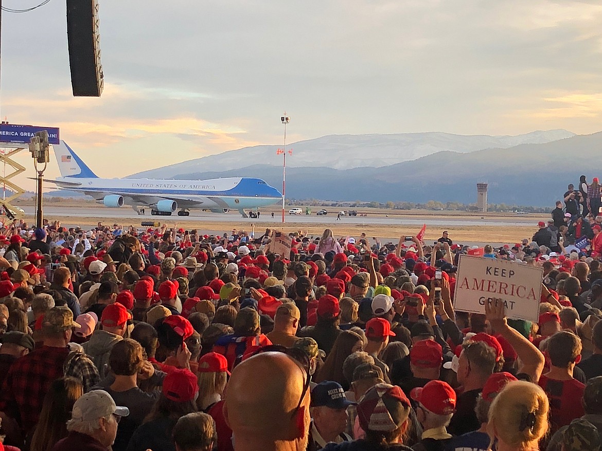 President Donald Trump on the campaign trail in Missoula on Oct. 18. (Erin Jusseaume photo)