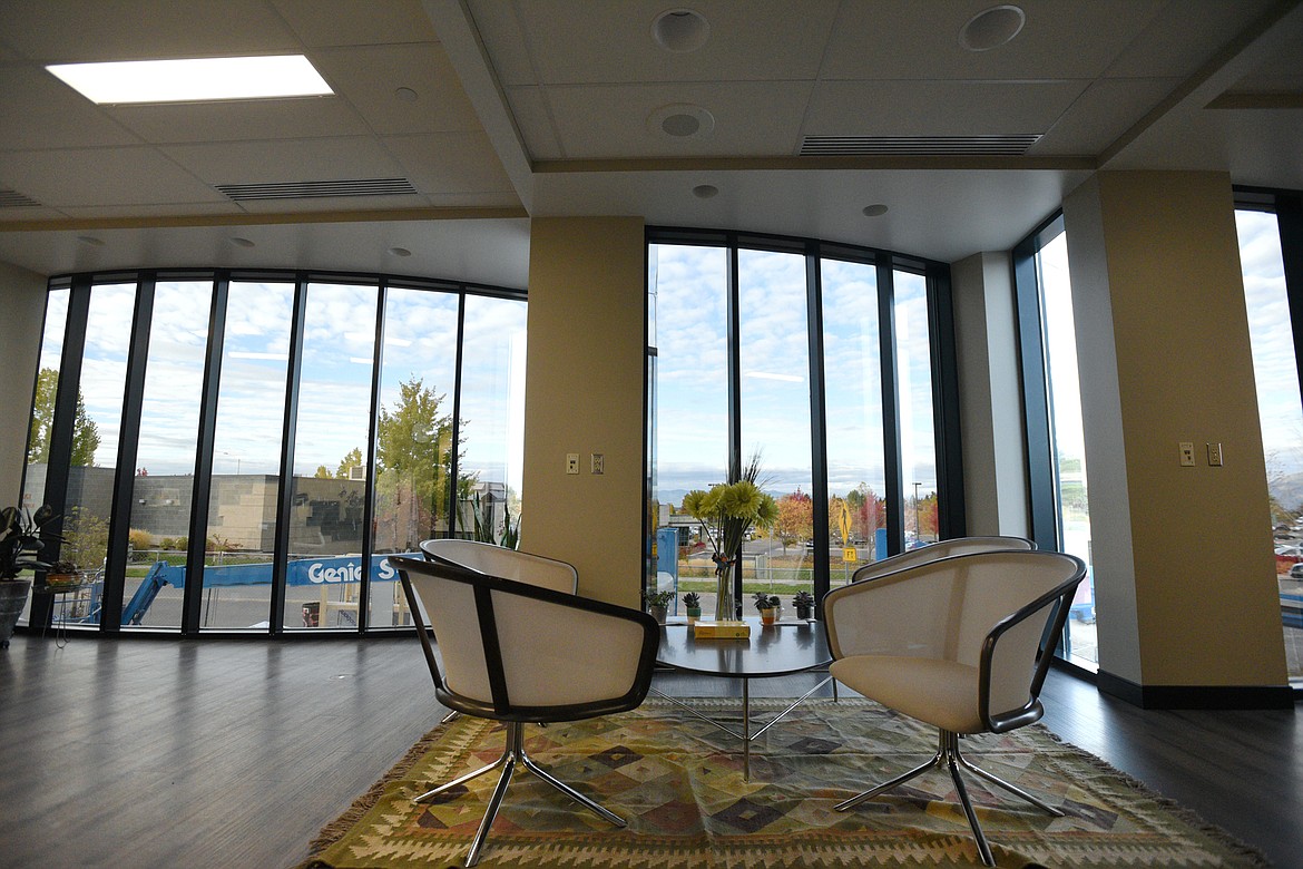 Shown is a meeting room with a large bank of windows during a tour of the Kalispell Regional Medical Center Digestive Health Institute on Wednesday, Oct. 10. (Casey Kreider/Daily Inter Lake)