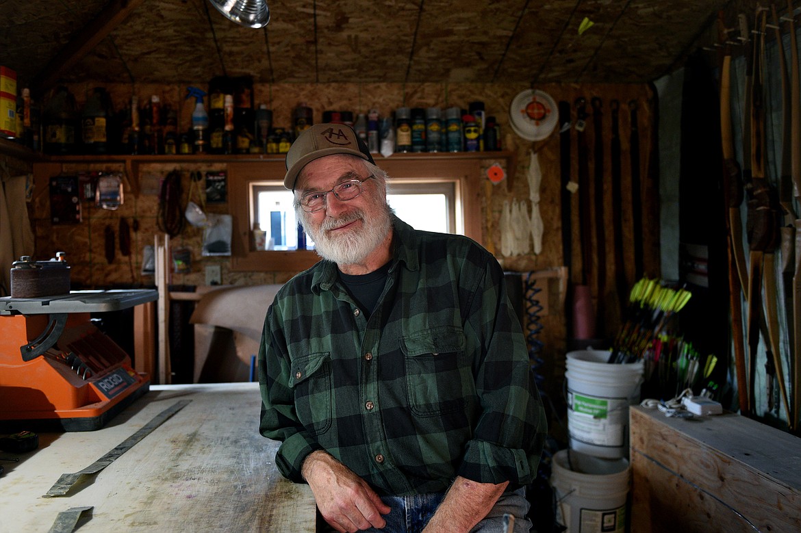 Peter Laffin in his workshop in Eureka on Sept. 26. (Casey Kreider/Daily Inter Lake)