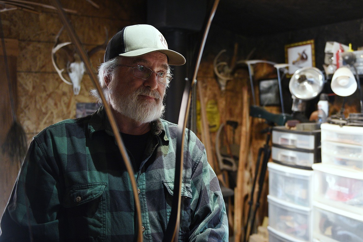 Peter Laffin in his workshop in Eureka on Sept. 26. (Casey Kreider/Daily Inter Lake)