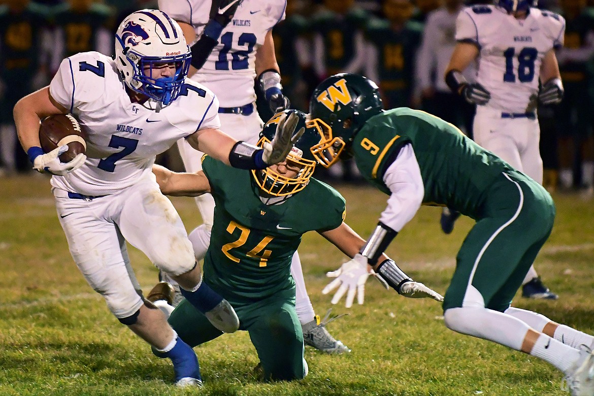 Colten McPhee ran for a season-high 340 yards Friday as the Wildcats picked up a win in Whitefish, 40-7.
(Jeremy Weber photo)