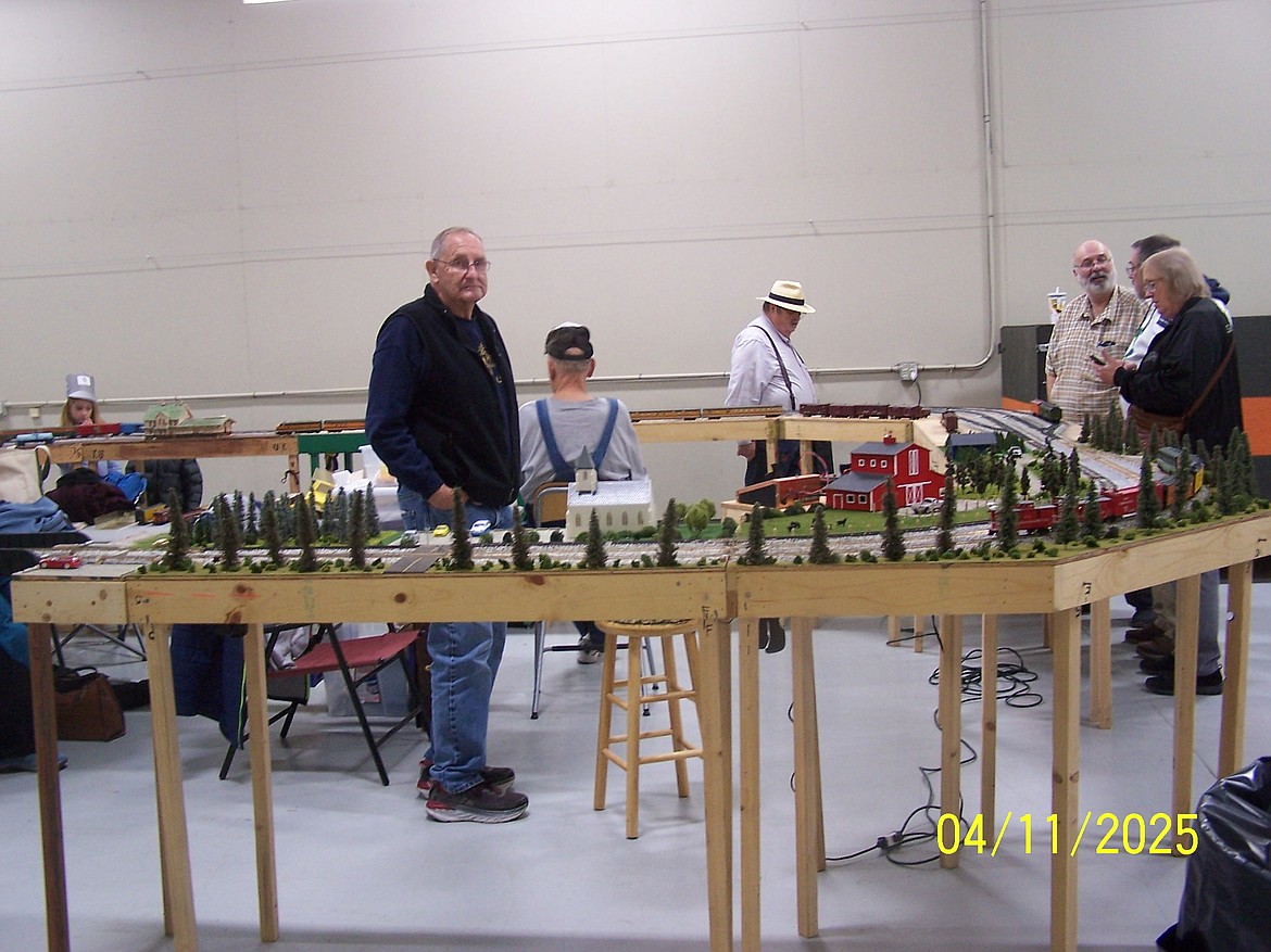 Photo by VIC CHERVEN
Ron Tilton, of Spokane, at the Spokane Model Train Show on Sunday, Oct. 14, at the Spokane County Fairgrounds.