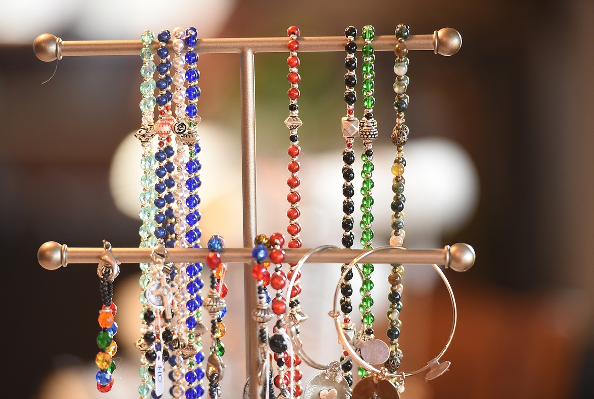 The stand of rosary beads normally on display at St. Matthew&#146;s Catholic Church in Kalispell.
(Brenda Ahearn/Daily Inter Lake)