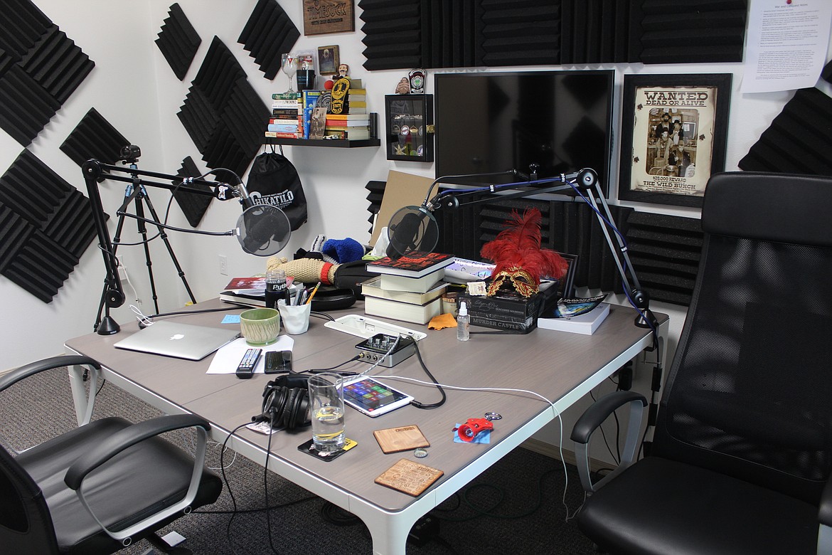 The Timesuck recording studio where Cummins composes most of the episodes. With the help of technology, Cummins has been able to reach a global audience with his podcast.