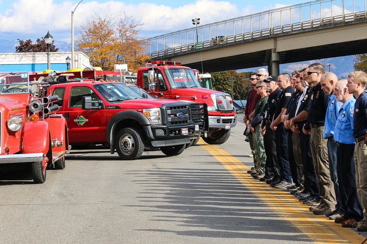 Photos by MANDI BATEMAN
Firefighters line up on Sunday for the 2018 National Fallen Firefighters Memorial Weekend Observance.