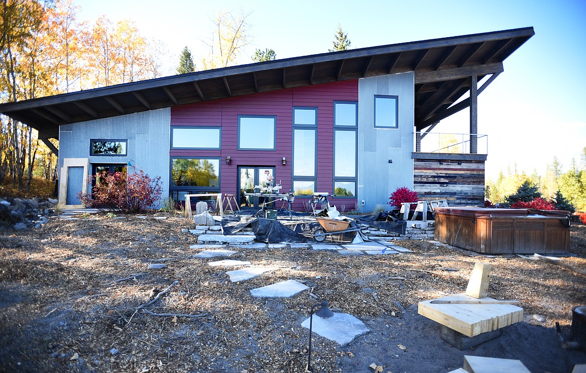 This newly constructed home in Whitefish arrived via shipping crates from Europe and was put up in 9 hours by four guys and a crane. It features cross-laminated timbers and triple-paned windows.(Brenda Ahearn/Daily Inter Lake)