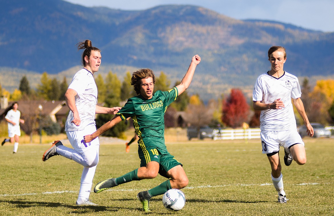 Xander Burger fires a shot in Saturday's quarterfinal match against Livingston-Park.