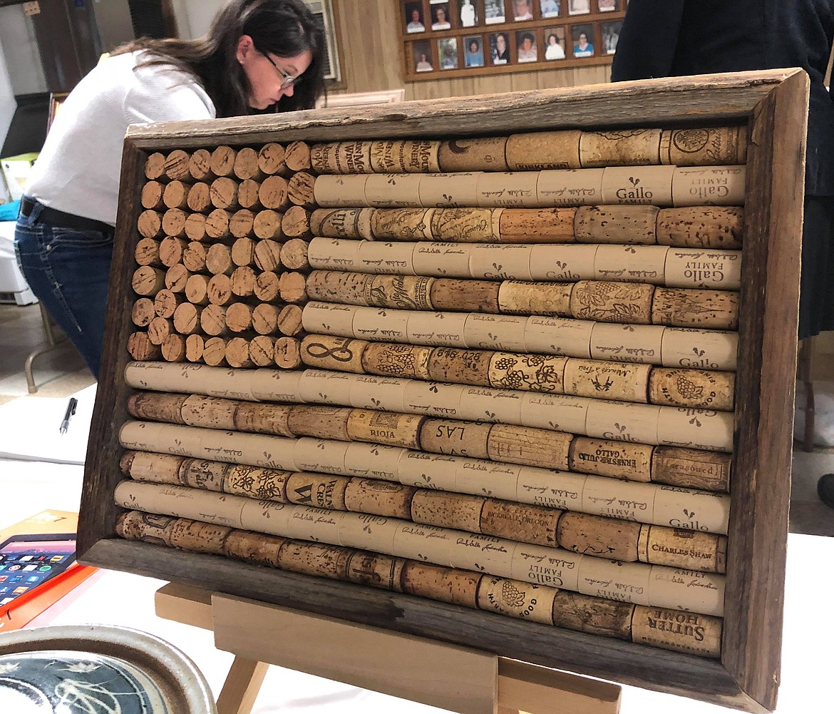 A GORGEOUS cork flag was up for grabs during the silent auction at the CNSC Fall Extravaganza last Thursday at the Plains VFW. (Erin Jusseaume/ Clark Fork Valley Press)