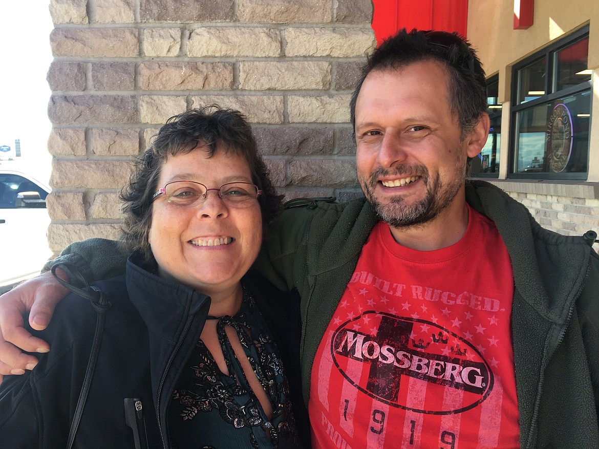 Corey Brock, left, and Ralph Smith have stayed positive after receiving word that Brock had breast cancer months after confirming their relationship. (Ashley Fox/Lake County Leader)