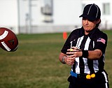 Othello native earning her stripes as woman football referee