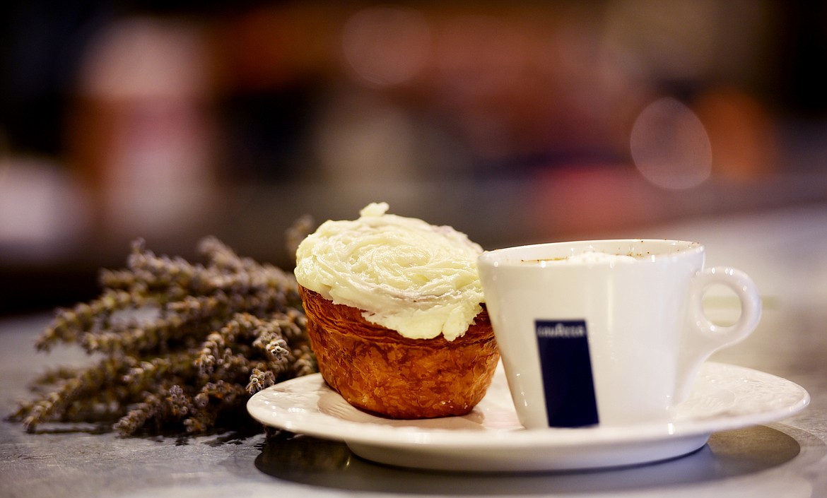 Detail of a fresh espresso and some of the locally sourced pastries at Toast.