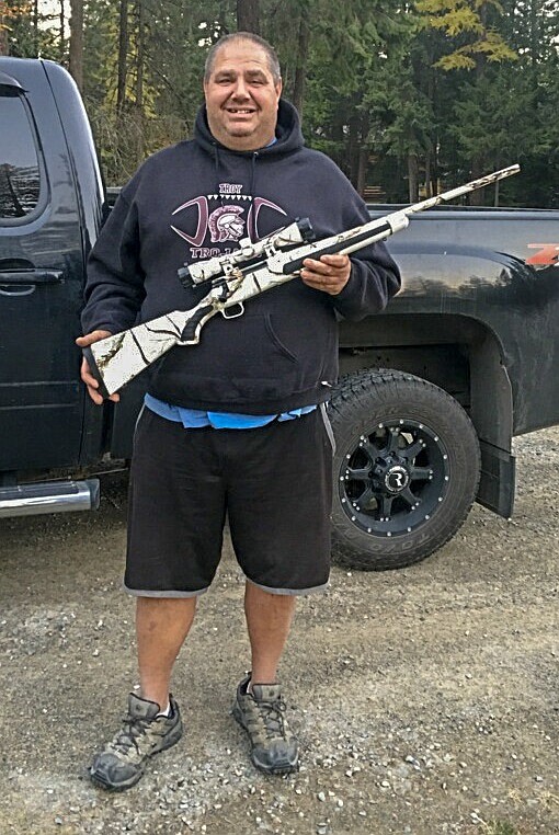 Scott Hoffman poses with the Thompson Center Arms .308 Venture Predator in Snow Camo he won in the Troy Volunteer Fire Department raffle. (Courtesy photo)
