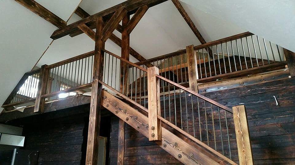 (Courtesy Photo)
This staircase was made from wood and weathered rebar.