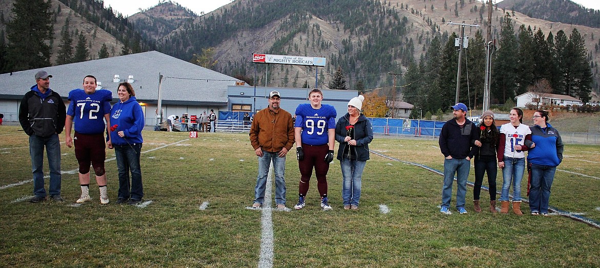 It was Senior Night in Superior where Michael Spence, Korey Radford and Sophia Krutilla were introduced before the Clark Fork Mountain Cat game against Arlee on Oct. 19.