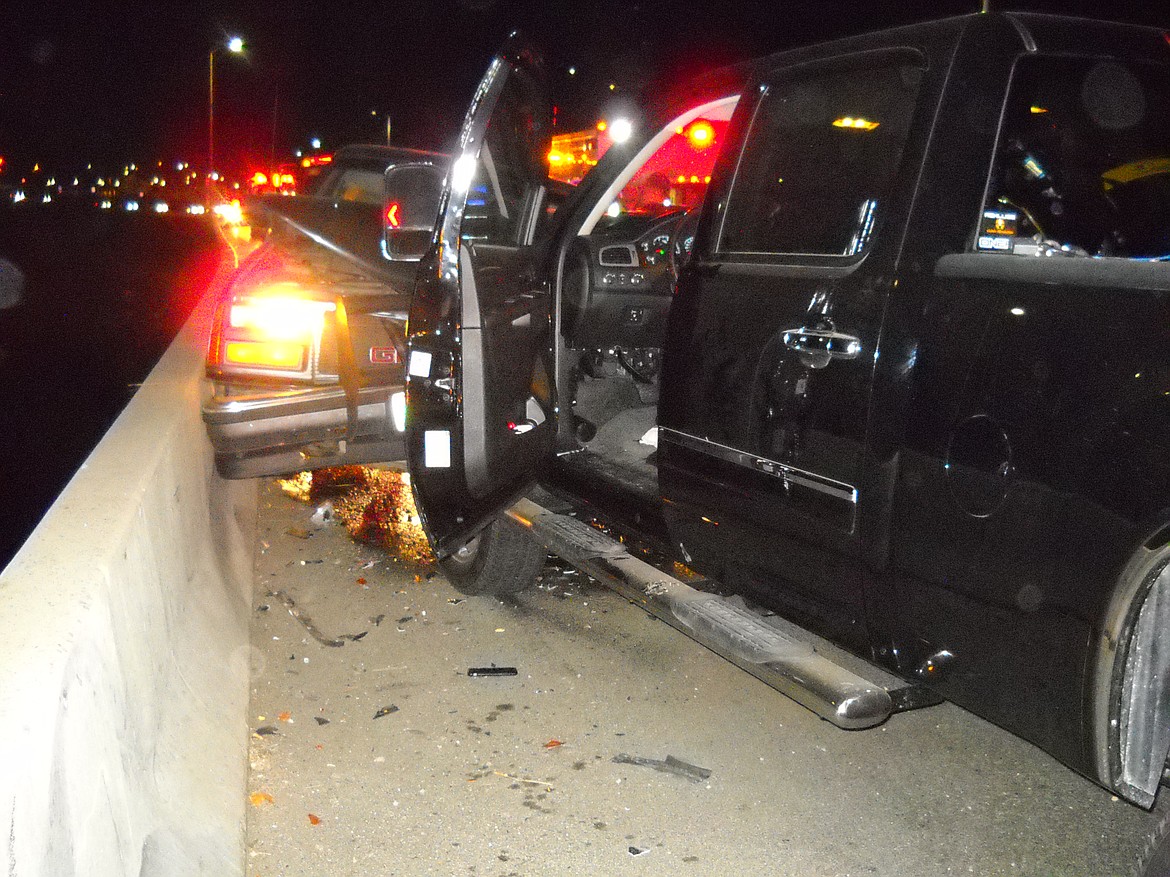 (Courtesy Photo)
the 2012 GMC pickup crossed into the northbound lane and struck a 1992 GMC pickup head on.