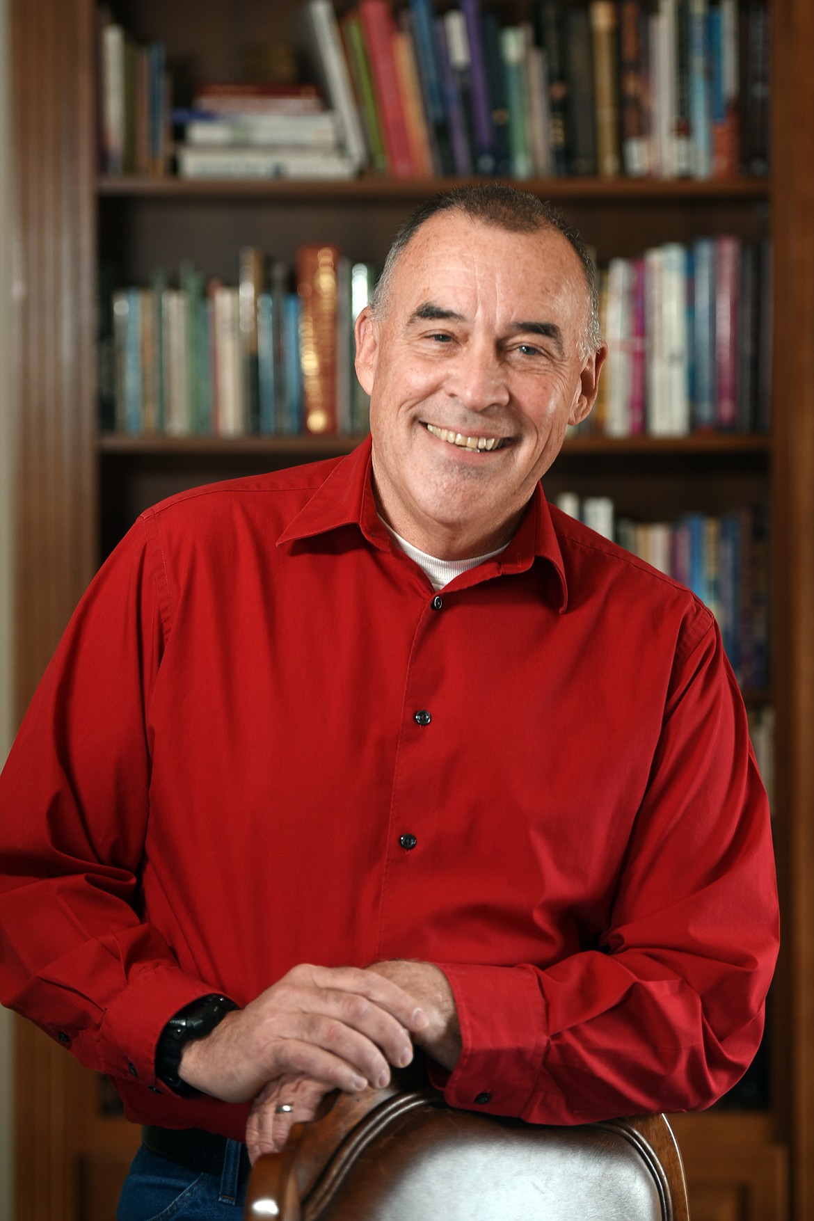 Republican member of the Montana Legislature Randy Brodehl, in his home library on Wednesday, April 11, in Kalispell.
(Brenda Ahearn/Daily Inter Lake)