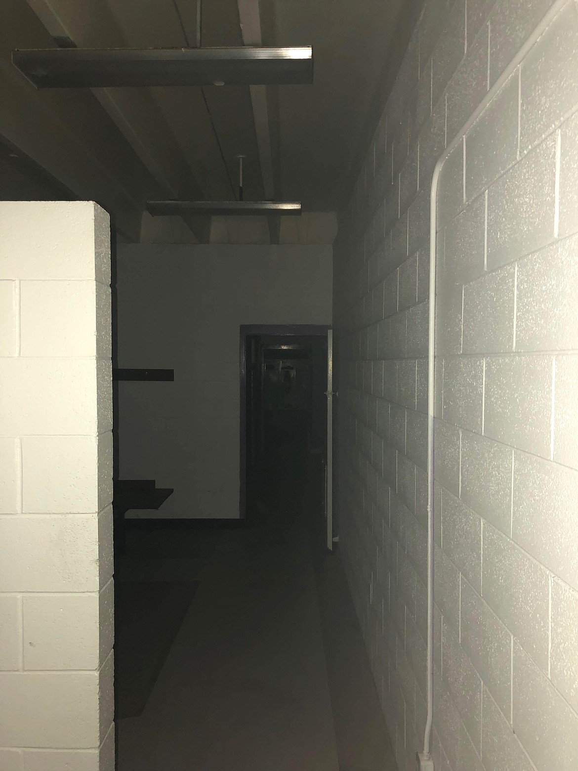 Photo by JOSH MCDONALD
The hallway through the boys locker room is one of the biggest areas of paranormal activity ionside the 50-year old facility.