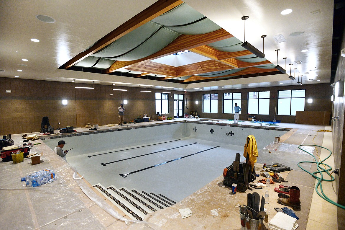 The swimming pool awaits some finishing touches. (Casey Kreider/Daily Inter Lake)