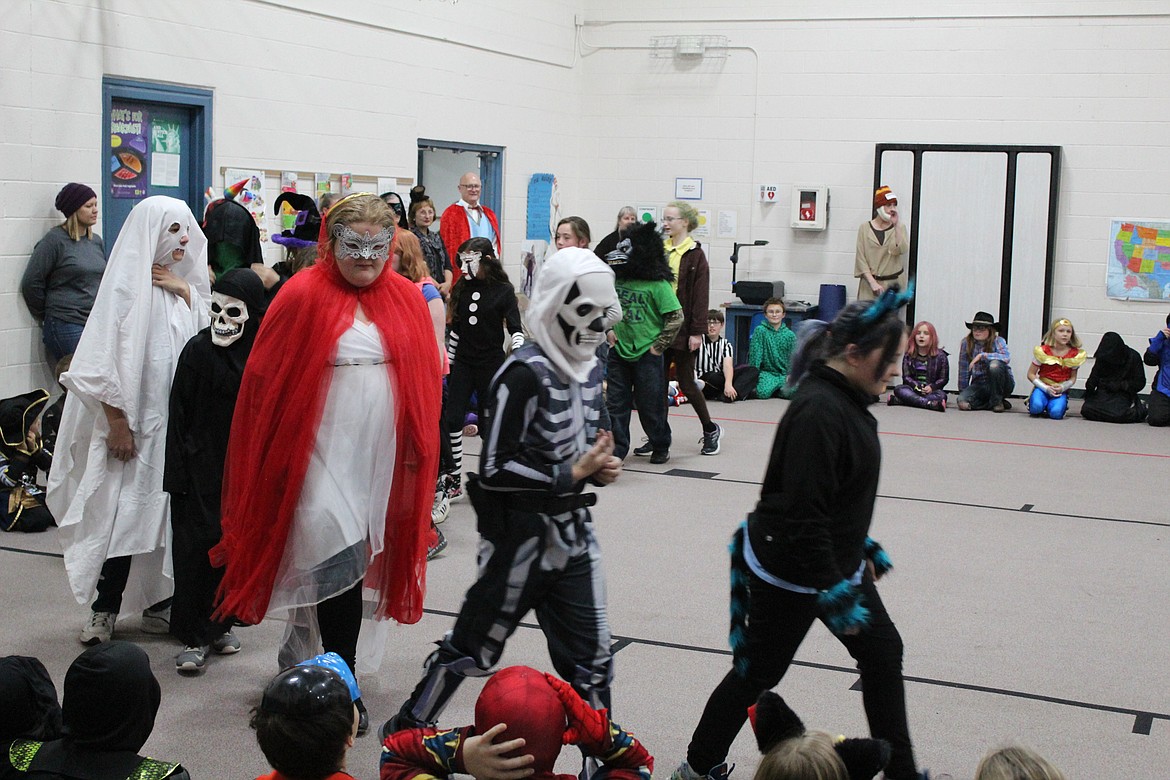 (Courtesy photo)Idaho Hill Elementary School sixth-graders showed off their costumes on Halloween.