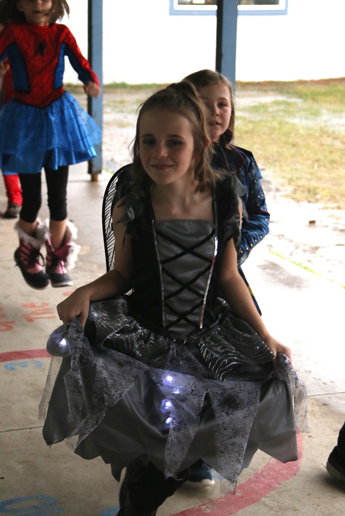 (Photo by Mary Malone)
A Priest River Elementary shows off her Halloween costume during the school's costume parade on Oct. 31.