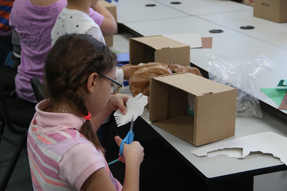 (Photo by MARY MALONE)
Idaho Hill Elementary second-graders recently built habitats for clay animals they had made as part of the school's STEAM program.