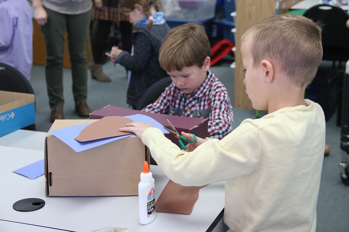 (Photo by MARY MALONE)
Idaho Hill Elementary second-graders recently built habitats for clay animals they had made as part of the school's STEAM program.