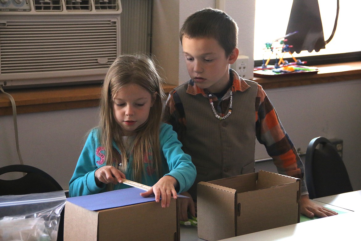 (Photo by MARY MALONE)
Idaho Hill Elementary second-graders recently built habitats for clay animals they had made as part of the school's STEAM program.