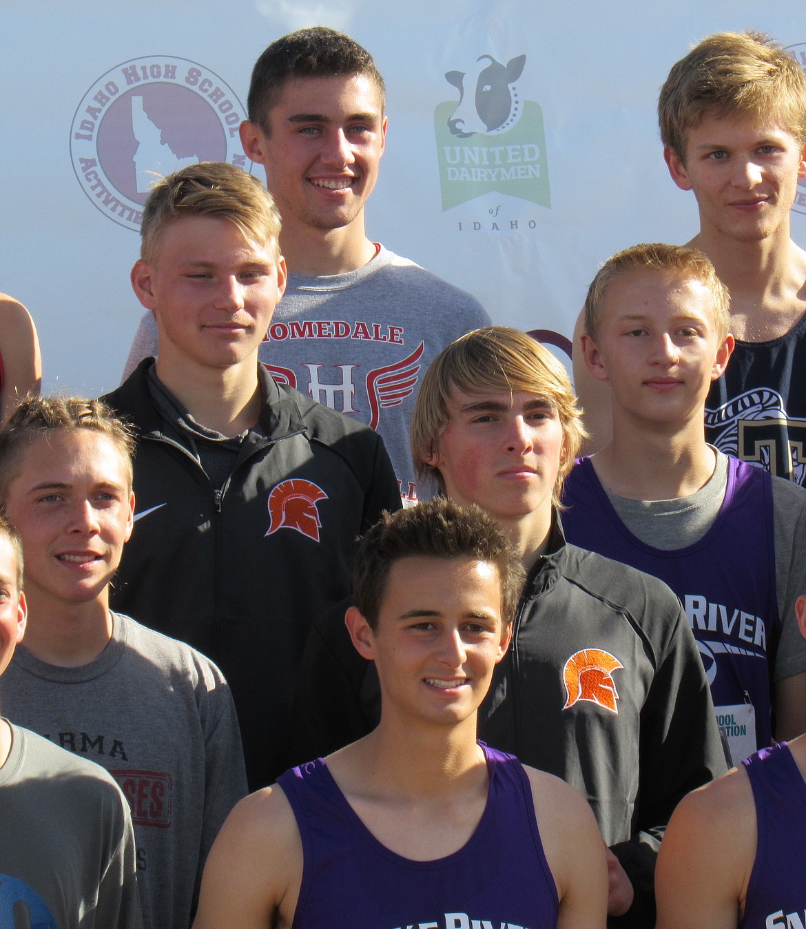 (Courtesy photo)
State medalists Cameron Parkes, right, and Caleb Gleason were both named to the District 1 cross country team.