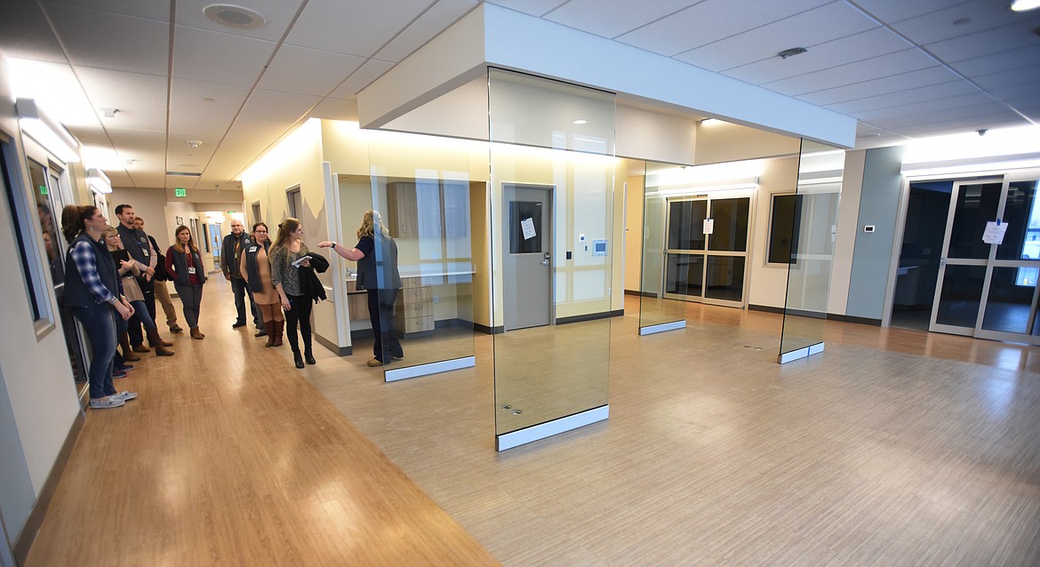 A group tours the new Montana Children&#146;s Medical Center at Kalispell Regional Medical Center. The new pediatric care center is expected to open May 1, 2019. (Brenda Ahearn photos/Daily Inter Lake)