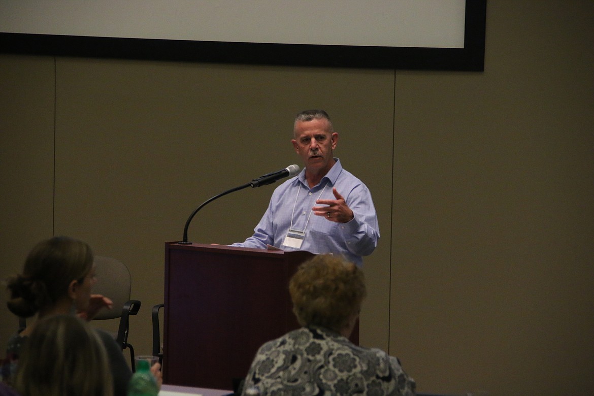 (Photo by MARY MALONE)
John Russ, regional manager for the Idaho Department of Labor in the Meridian area, addressed Idaho's apprenticeship opportunities during Thursday's &quot;What's Happening Up North&quot; summit, hosted by the Bonner County Economic Development Corporation.