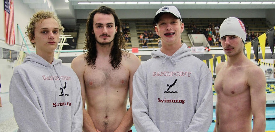 (Courtesy photo)
The Bulldogs have some strong relay teams, including from left to right, Hayden Norling, Garrett Bamer, Jacob Ballard and Jack Grzincic.