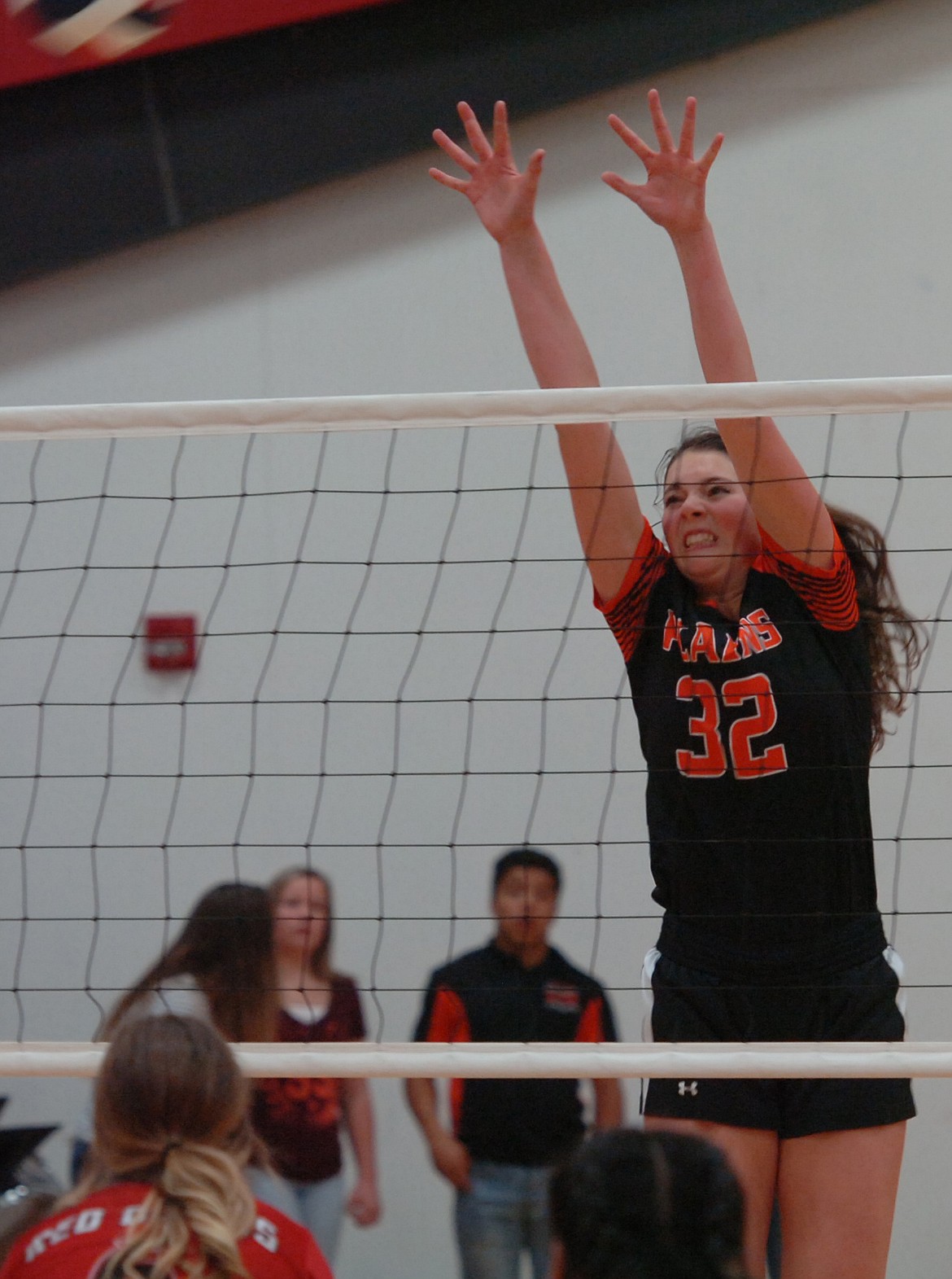 Plains junior Kylee Altmiller led the Trotters in kills during the Western C Divisional Tournament last Thursday through Saturday at Manhattan Christian High School. (Joe Sova/Clark Fork Valley Press)