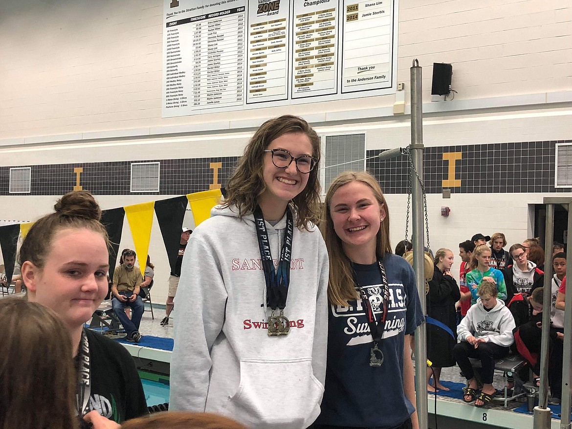 (Courtesy Photo)
Julia Cummings on the podium for the 100-yard backstroke.