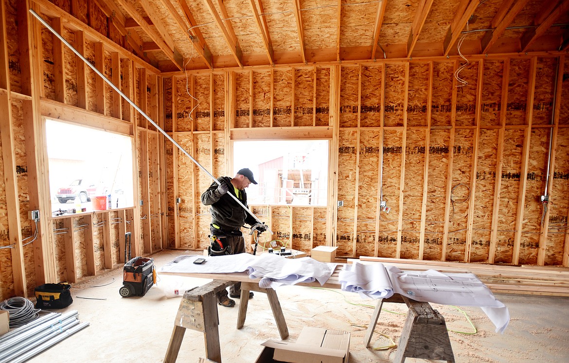 Framing, electrical and plumbing is underway at the new buildings at the VoAg Center in Kalsipell on Thursday, November 15.(Brenda Ahearn/Daily Inter Lake)