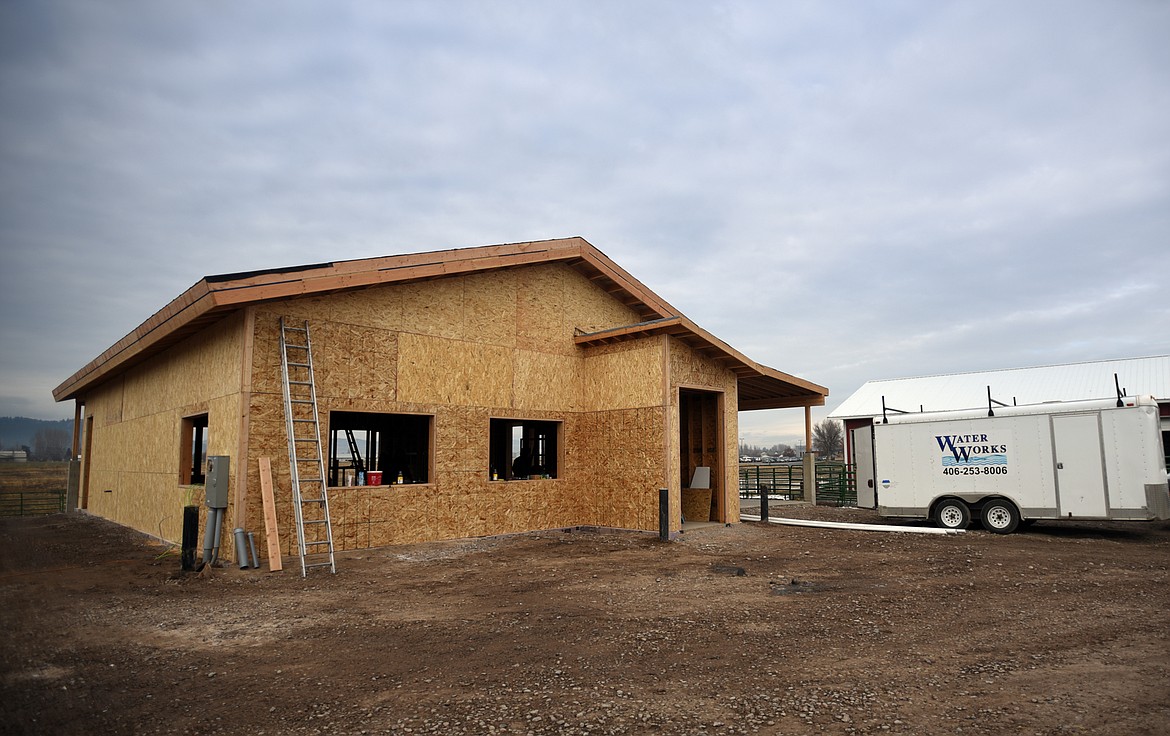 Framing, electrical and plumbing is underway at the new buildings at the VoAg Center in Kalsipell on Thursday, November 15.(Brenda Ahearn/Daily Inter Lake)