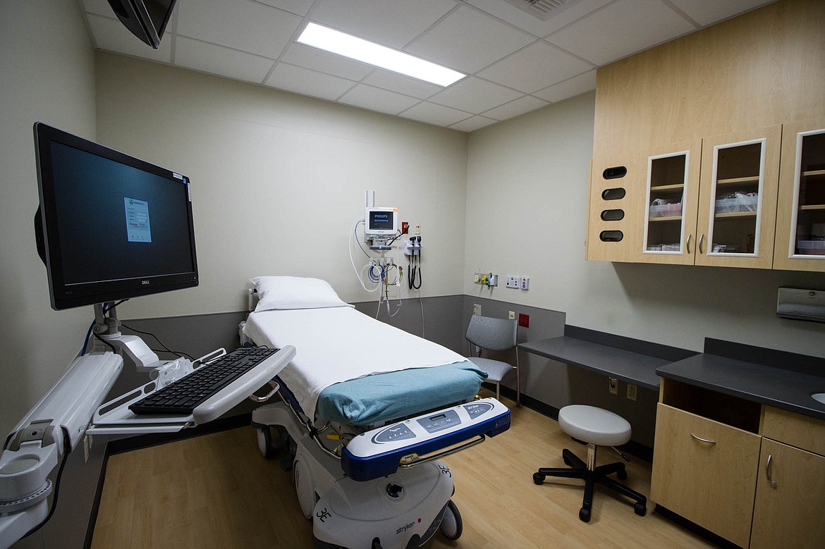 A new emergency department treatment room.