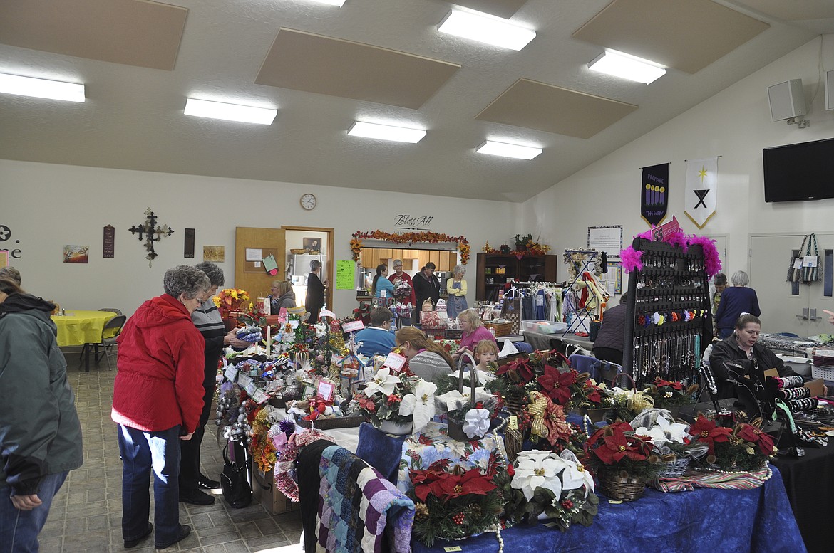 The United Methodist Women held its annual holiday bazaar at the United Methodist Church north of St. Ignatius. The event benefits local youth and women charities. (Ashley Fox/Lake County Leader)